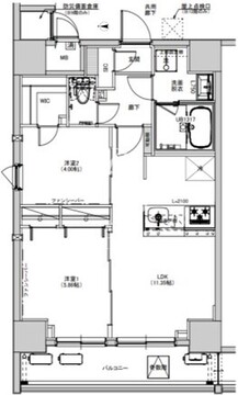 エスレジデンス綾瀬rivie 801 間取り図