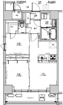 エスレジデンス綾瀬rivie 701 間取り図