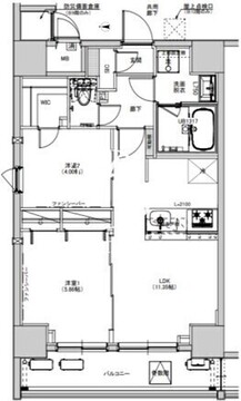 エスレジデンス綾瀬rivie 501 間取り図