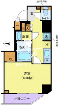 マキシヴ浅草 801 間取り図