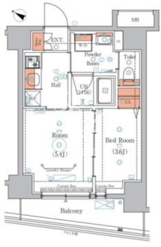エストゥルース板橋本町 602 間取り図