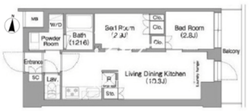コンフォリア・リヴ南品川 103 間取り図