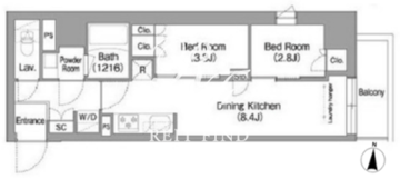 コンフォリア・リヴ南品川 104 間取り図