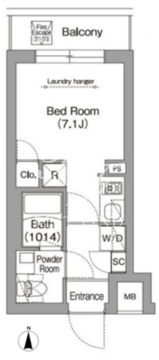 コンフォリア・リヴ南品川 108 間取り図