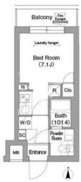 コンフォリア・リヴ南品川 109 間取り図