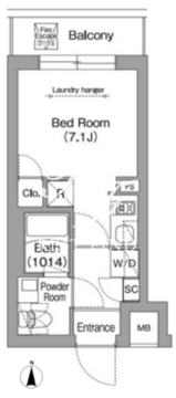 コンフォリア・リヴ南品川 112 間取り図