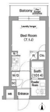 コンフォリア・リヴ南品川 113 間取り図