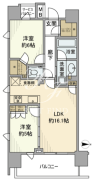 パークホームズ浅草六丁目 1103 間取り図