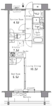 パークアクシス滝野川 203 間取り図
