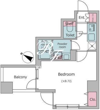 ラクラス日本橋浜町 701 間取り図