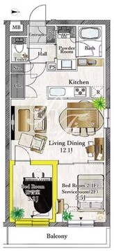 プラネソシエプラス桜台 105 間取り図