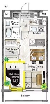 プラネソシエプラス桜台 107 間取り図