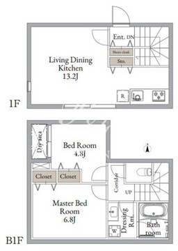 ライブフラット東高円寺2 102 間取り図