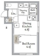 ライブフラット東高円寺2 202 間取り図