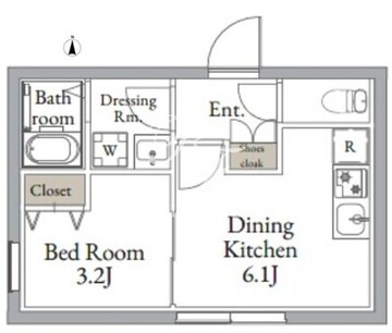 ライブフラット東高円寺2 203 間取り図