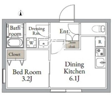 ライブフラット東高円寺2 403 間取り図