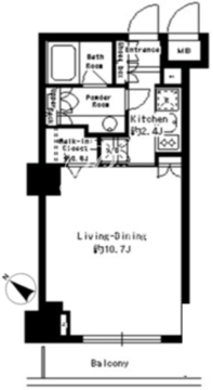 パークルージュ赤坂檜町 212 間取り図