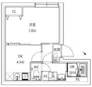 マキシヴシティ堀切リバーサイド 403 間取り図