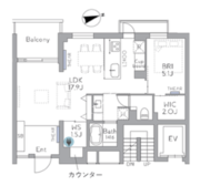 THE GRANDUO FUTAKOTAMAGAWA 202 間取り図