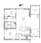 THE GRANDUO FUTAKOTAMAGAWA 301 間取り図