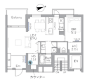 THE GRANDUO FUTAKOTAMAGAWA 302 間取り図