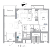 THE GRANDUO FUTAKOTAMAGAWA 402 間取り図