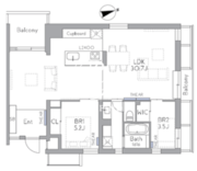 THE GRANDUO FUTAKOTAMAGAWA 403 間取り図