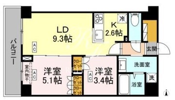 ロイジェント西新井 103 間取り図