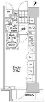 コンフォリア蒲田 1304 間取り図