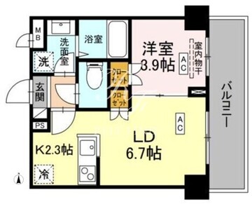 ロイジェント西新井 107 間取り図