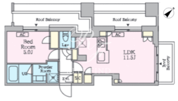 クレストコート旗の台 405 間取り図