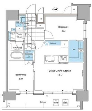 ルフォンプログレ本郷三丁目 1202 間取り図