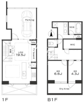 THE GRANDUO SAKURASHINMACHI 104 間取り図