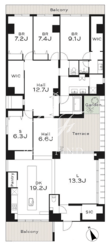 THE GRANDUO YOGA 202 間取り図