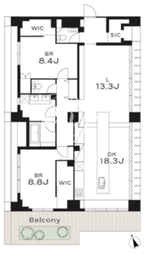 THE GRANDUO YOGA 401 間取り図