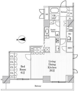 JP noie 恵比寿西 301 間取り図
