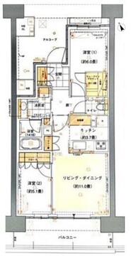 晴海フラッグ SUN-F-505 間取り図