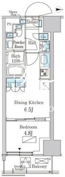 パークアクシス品川天王洲アイル 428 間取り図