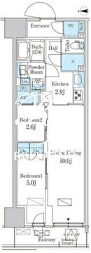 パークアクシス品川天王洲アイル 504 間取り図