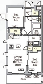 グランパーク千駄ヶ谷レジデンス 201 間取り図