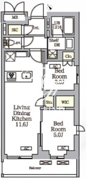 グランパーク千駄ヶ谷レジデンス 203 間取り図