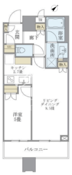 ブリリアタワーズ目黒 N-313 間取り図