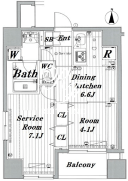 メイクスデザイン新宿 707 間取り図