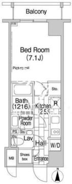 エルスタンザ平河町 804 間取り図