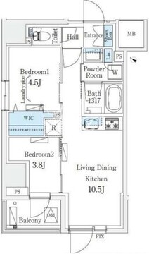 アーバンブリーズ恵比寿 1301 間取り図