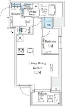 アーバンブリーズ恵比寿 1203 間取り図