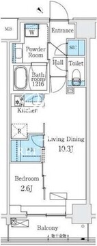 アーバンブリーズ巣鴨 409 間取り図