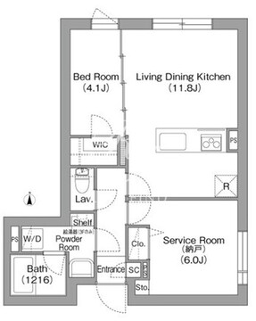 コンフォリア・リヴ両国イースト 205 間取り図
