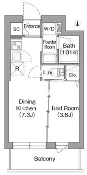 コンフォリア・リヴ両国イースト 302 間取り図