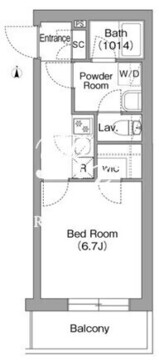 コンフォリア・リヴ両国イースト 401 間取り図